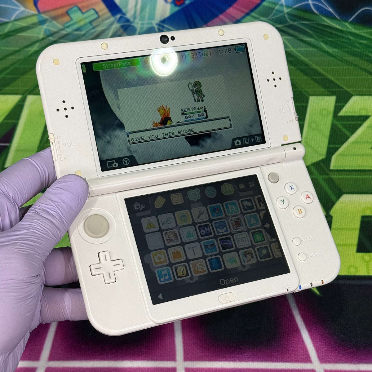 3DS XL! | Pearl White | MODDED w/ 128gb SD card – JAYBOYMODZ