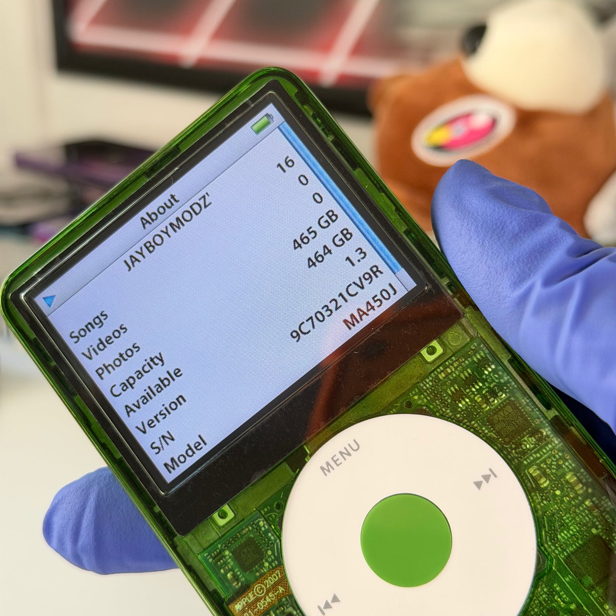 iPod 5.5th Gen Video - Clear Green 512GB (Thick) – JAYBOYMODZ