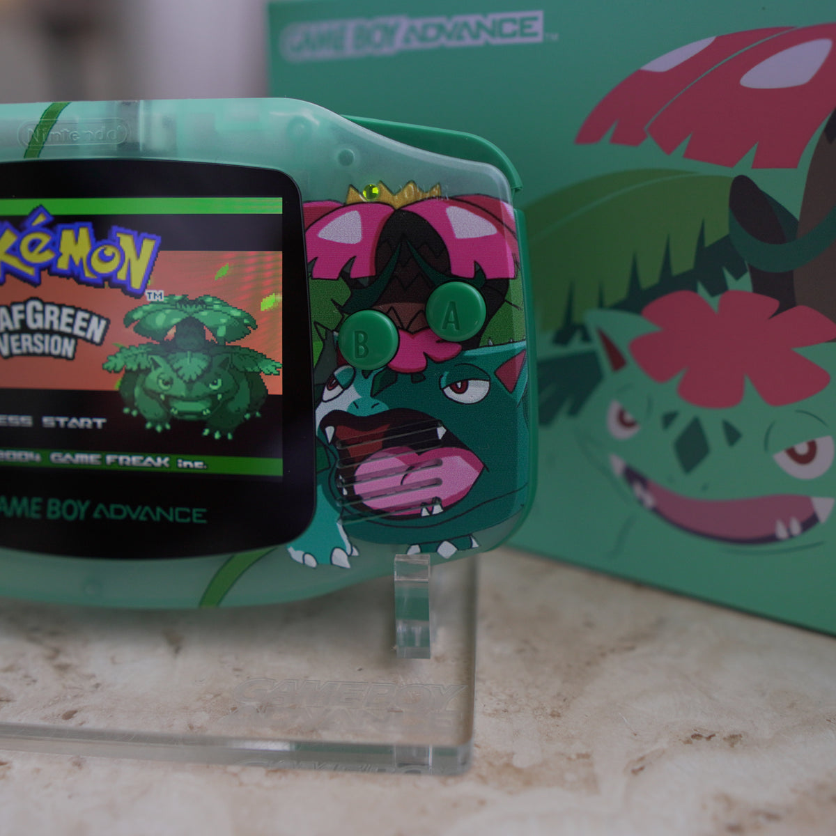 NEW VENUSAUR Themed GBA IPS Screen Mod w/Box! – JAYBOYMODZ