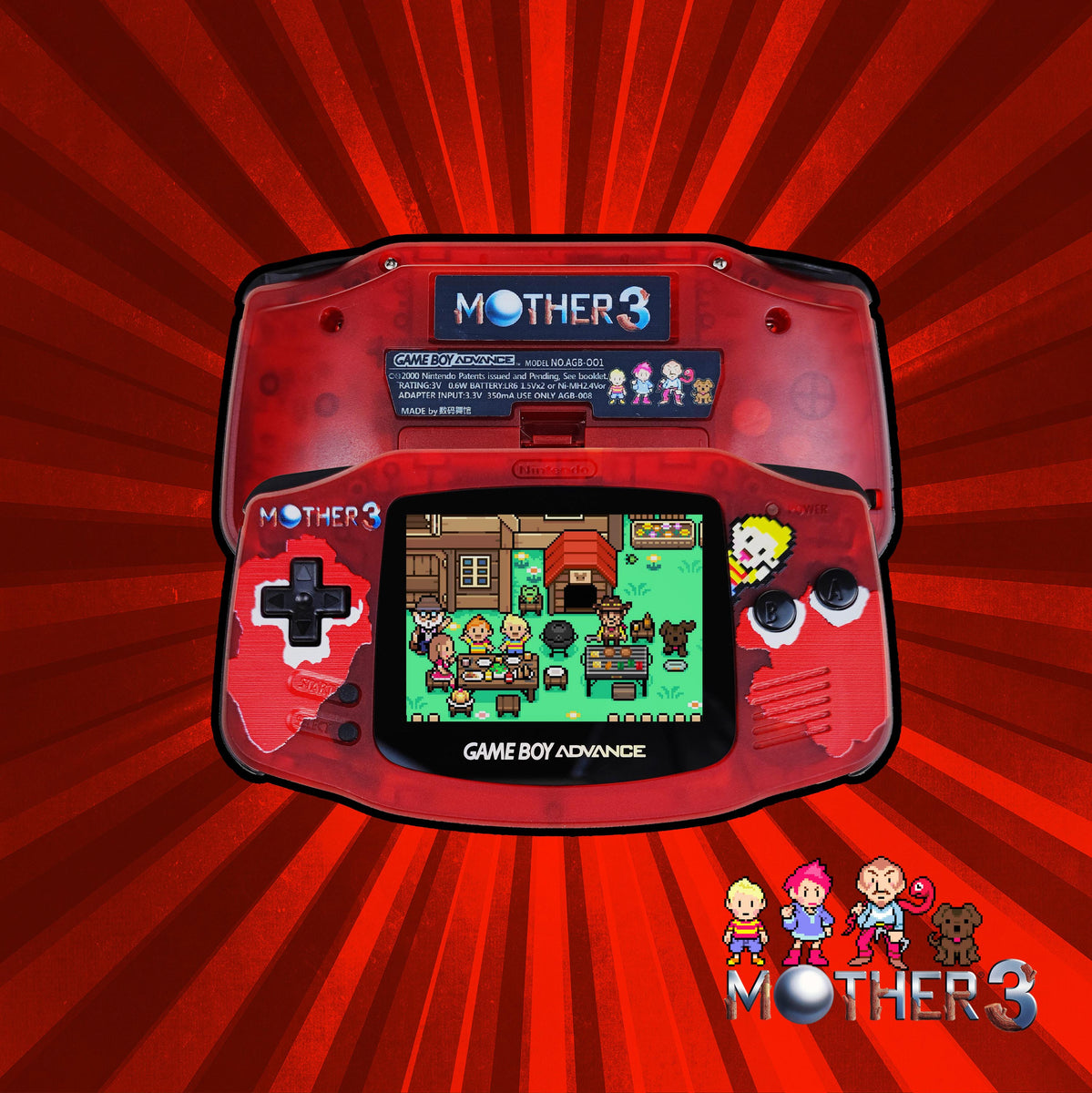 NEW MOTHER 3 Themed GBA IPS Screen Mod w/Box! – JAYBOYMODZ