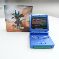 NEW LUCARIO Themed GBA SP IPS Screen Mod w/Box!