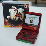 NEW ARCANINE Themed GBA SP IPS Screen Mod w/Box!