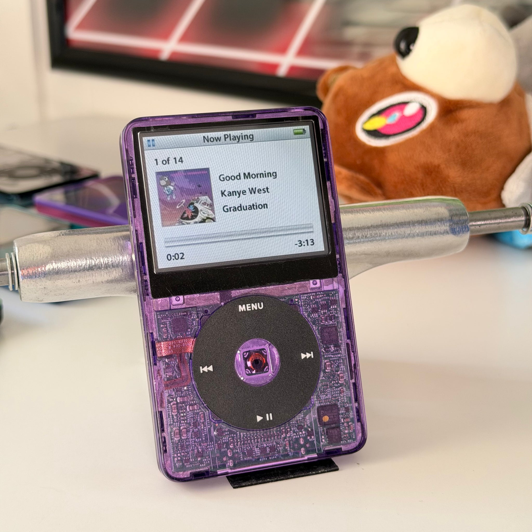 iPod 5.5th Gen Video - Clear Purple Distressed 256GB (Thick