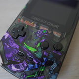 NEW EVANGELION Themed GBC with Q5 Light up Logo  IPS Screen Mod w/Box!