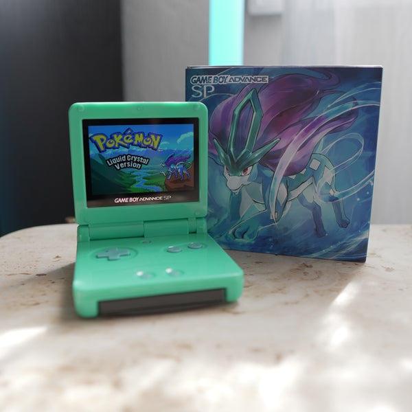 NEW CRYSTAL Themed GBA SP IPS Screen Mod w/Box! – JAYBOYMODZ