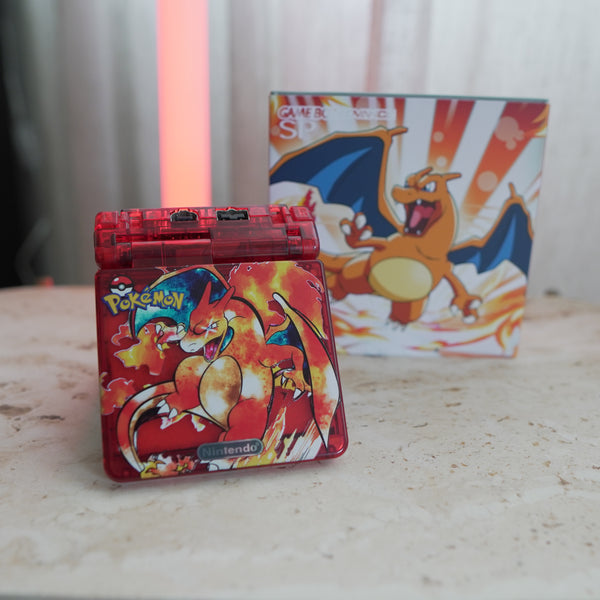 NEW CHARIZARD Themed GBA SP IPS Screen Mod w/Box! – JAYBOYMODZ