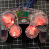 Clear and Purple Modded Gamecube Controller | BLUETOOTH LED MOD OEM Board