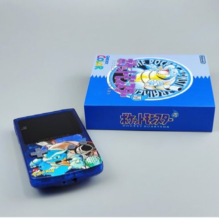 NEW Blastoise Themed GBC with Q5 Light up Logo IPS Screen Mod w/Box ...